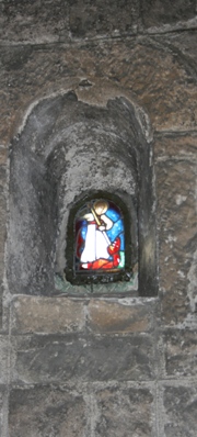 St George and the dragon window, St Paul's Church, Jarrow